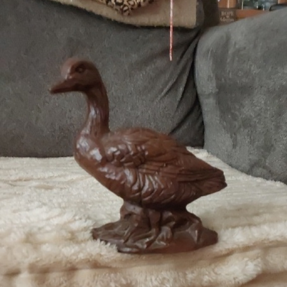 Brown Goose Figurine